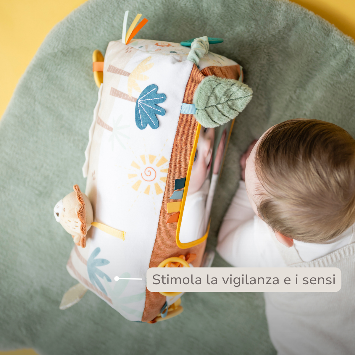 Soft Activity Triangle Lion Léon - Baby Toy - 33 x 18 cm - Multicolored [IT]