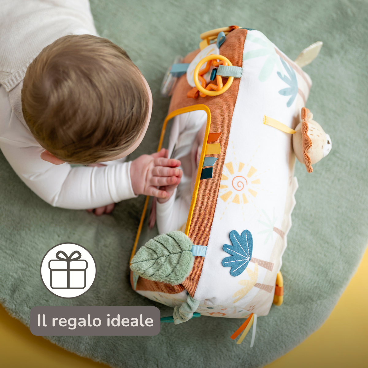 Soft Activity Triangle Lion Léon - Baby Toy - 33 x 18 cm - Multicolored [IT]