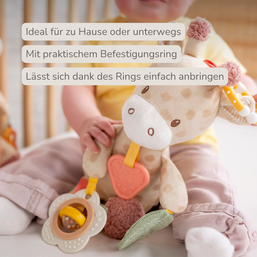 Activity Plush Toy Giraffe Gina - 30 cm - Soft Baby Plush Toy - Multicolored [DE]