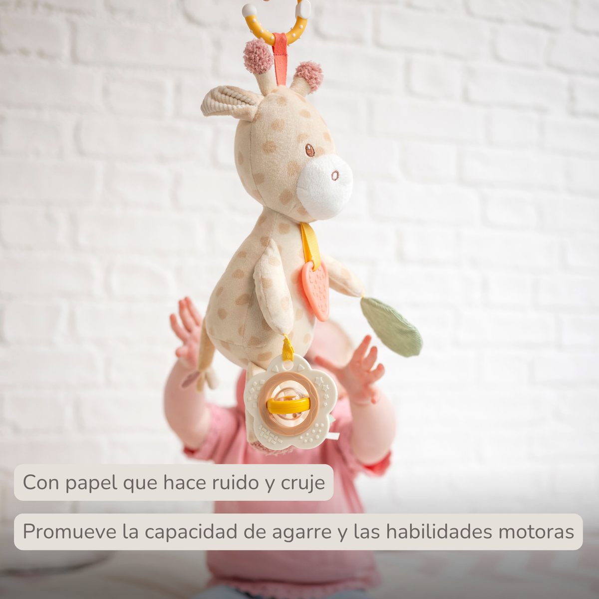 Activity Plush Toy Giraffe Gina - 30 cm - Soft Baby Plush Toy - Multicolored [ES]