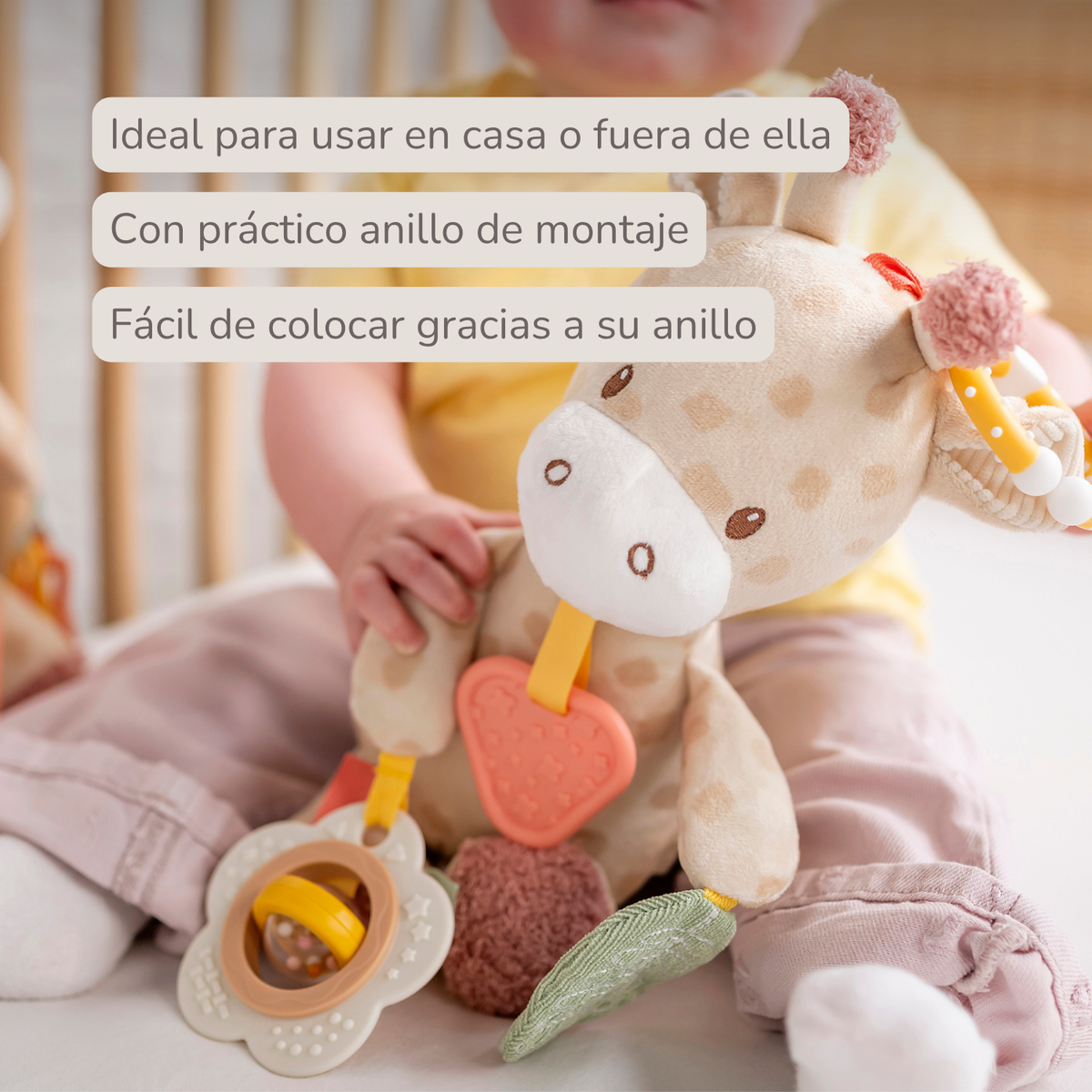 Activity Plush Toy Giraffe Gina - 30 cm - Soft Baby Plush Toy - Multicolored [ES]