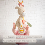 Activity Plush Toy Giraffe Gina - 30 cm - Soft Baby Plush Toy - Multicolored [FR]