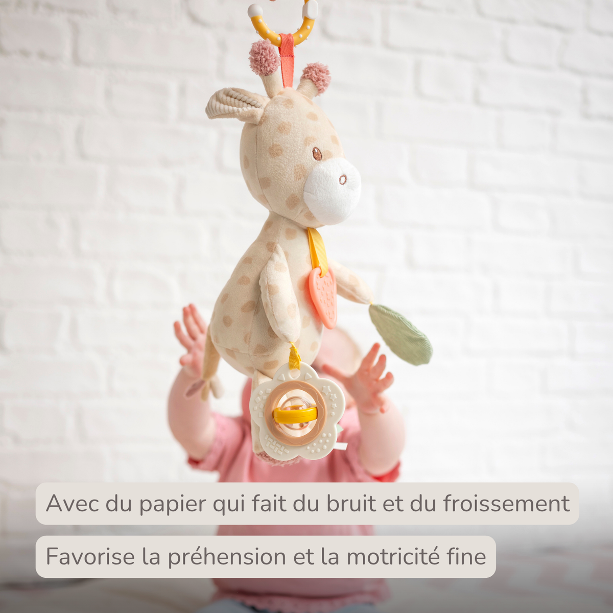 Activity Plush Toy Giraffe Gina - 30 cm - Soft Baby Plush Toy - Multicolored [FR]