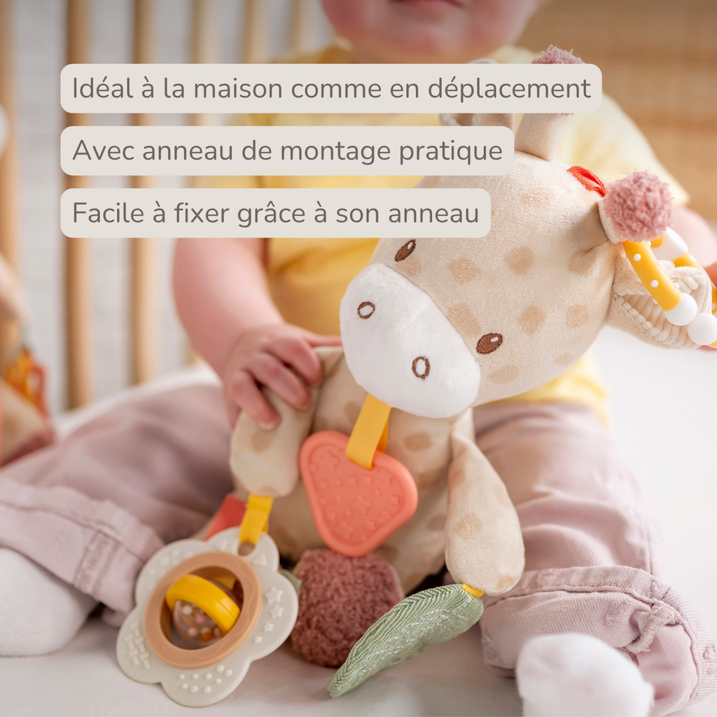 Activity Plush Toy Giraffe Gina - 30 cm - Soft Baby Plush Toy - Multicolored [FR]
