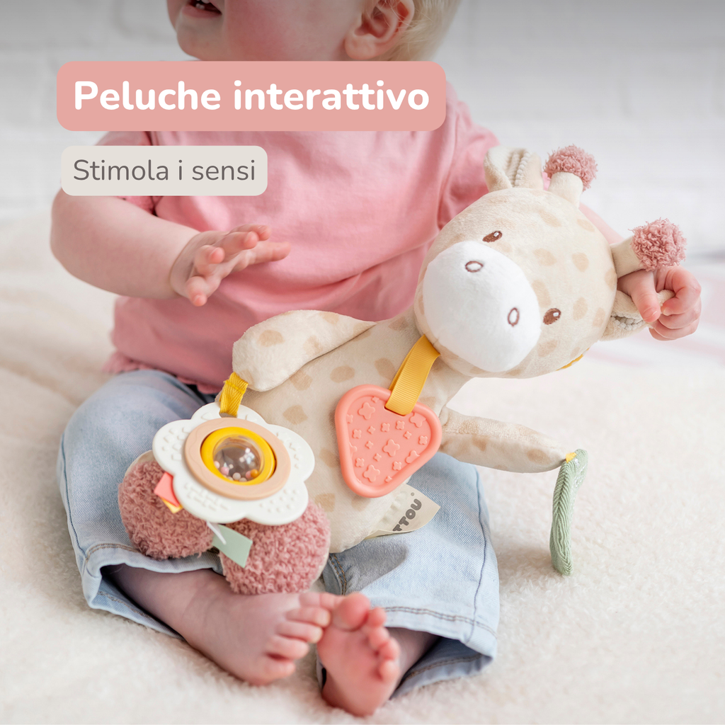Activity Plush Toy Giraffe Gina - 30 cm - Soft Baby Plush Toy - Multicolored [IT]
