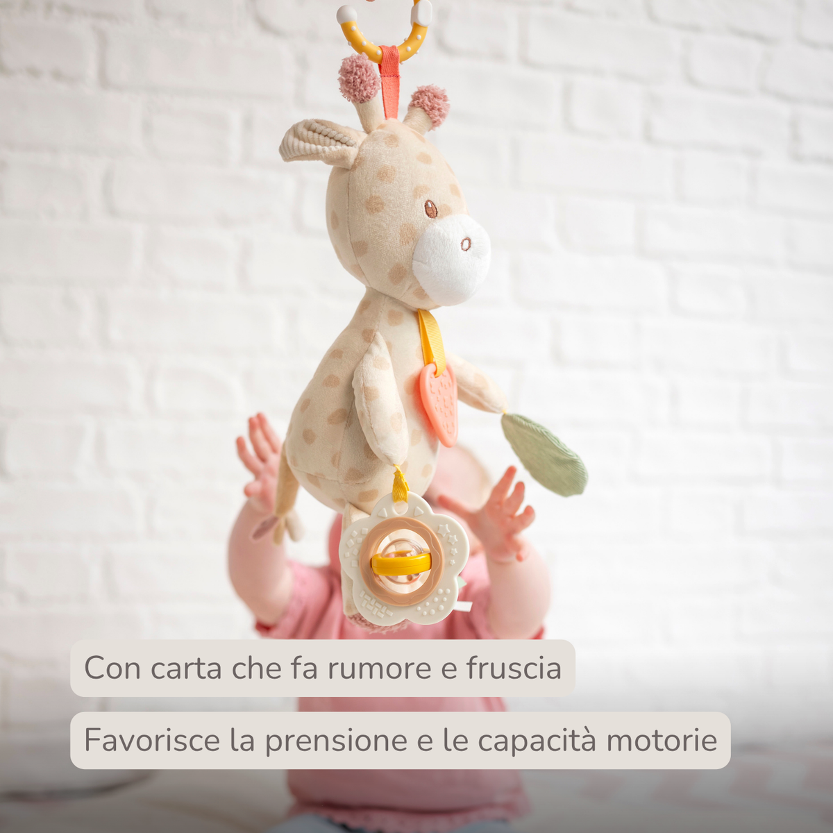 Activity Plush Toy Giraffe Gina - 30 cm - Soft Baby Plush Toy - Multicolored [IT]