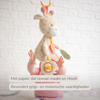Activity Plush Toy Giraffe Gina - 30 cm - Soft Baby Plush Toy - Multicolored [NL]