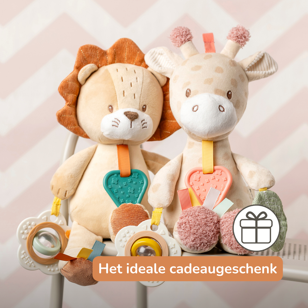 Activity Plush Toy Giraffe Gina - 30 cm - Soft Baby Plush Toy - Multicolored [NL]