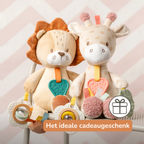 Activity Plush Toy Giraffe Gina - 30 cm - Soft Baby Plush Toy - Multicolored [NL]