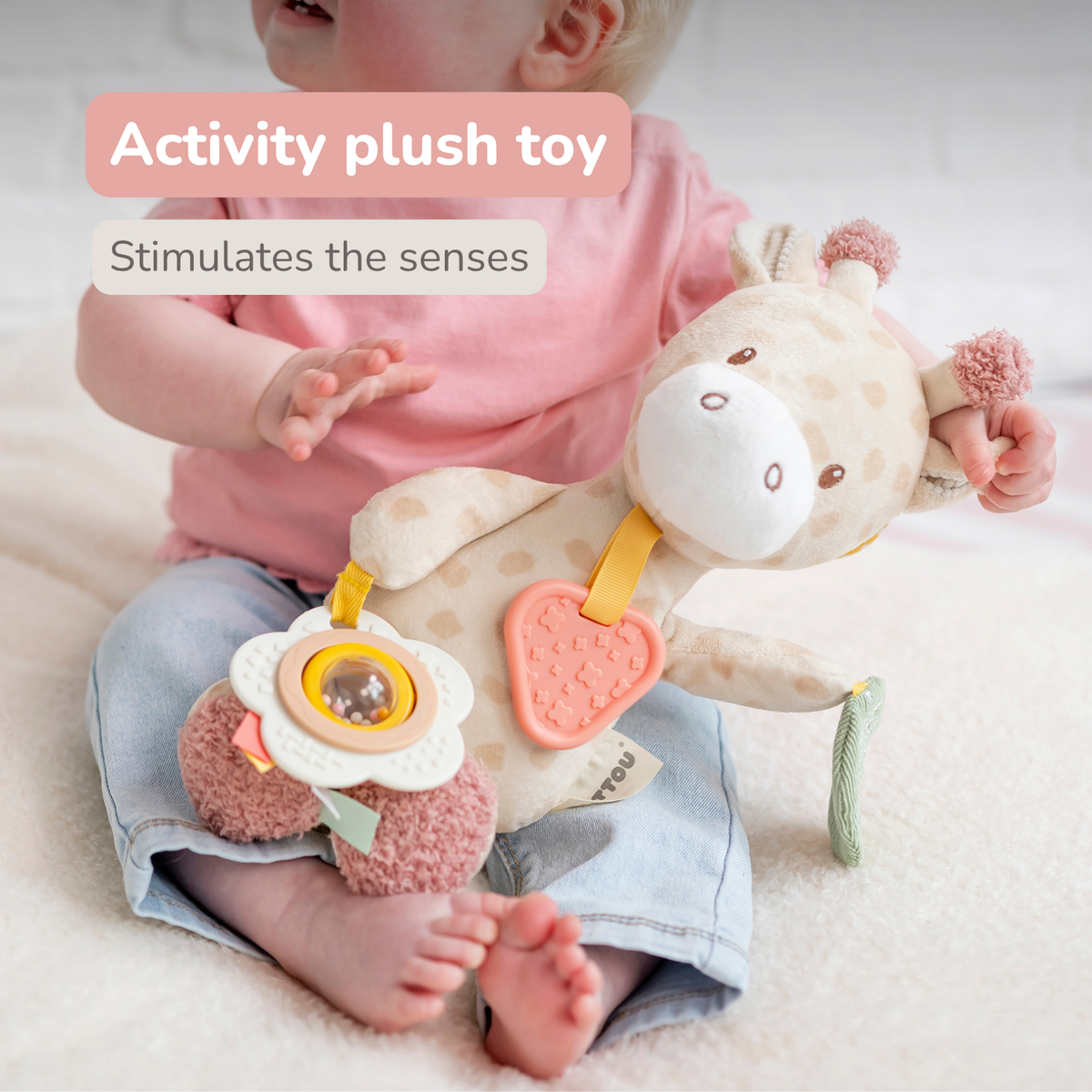 Activity Plush Toy Giraffe Gina - 30 cm - Soft Baby Plush Toy - Multicolored [EN]