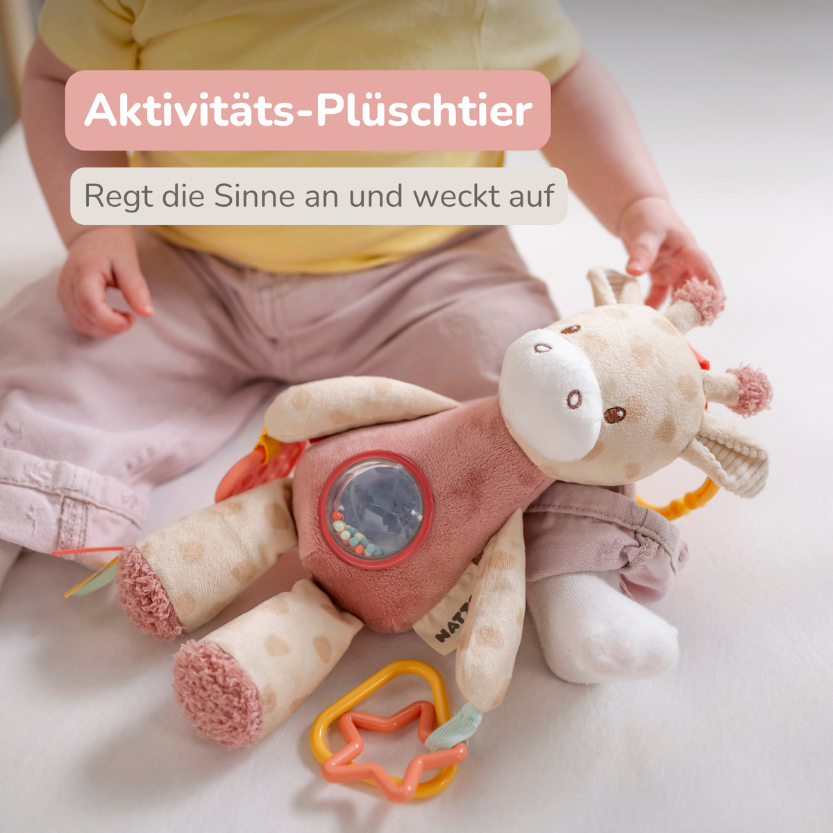 Activity Plush Toy Giraffe Gina - 25 cm - Soft Baby Plush Toy - Multicolored [DE]