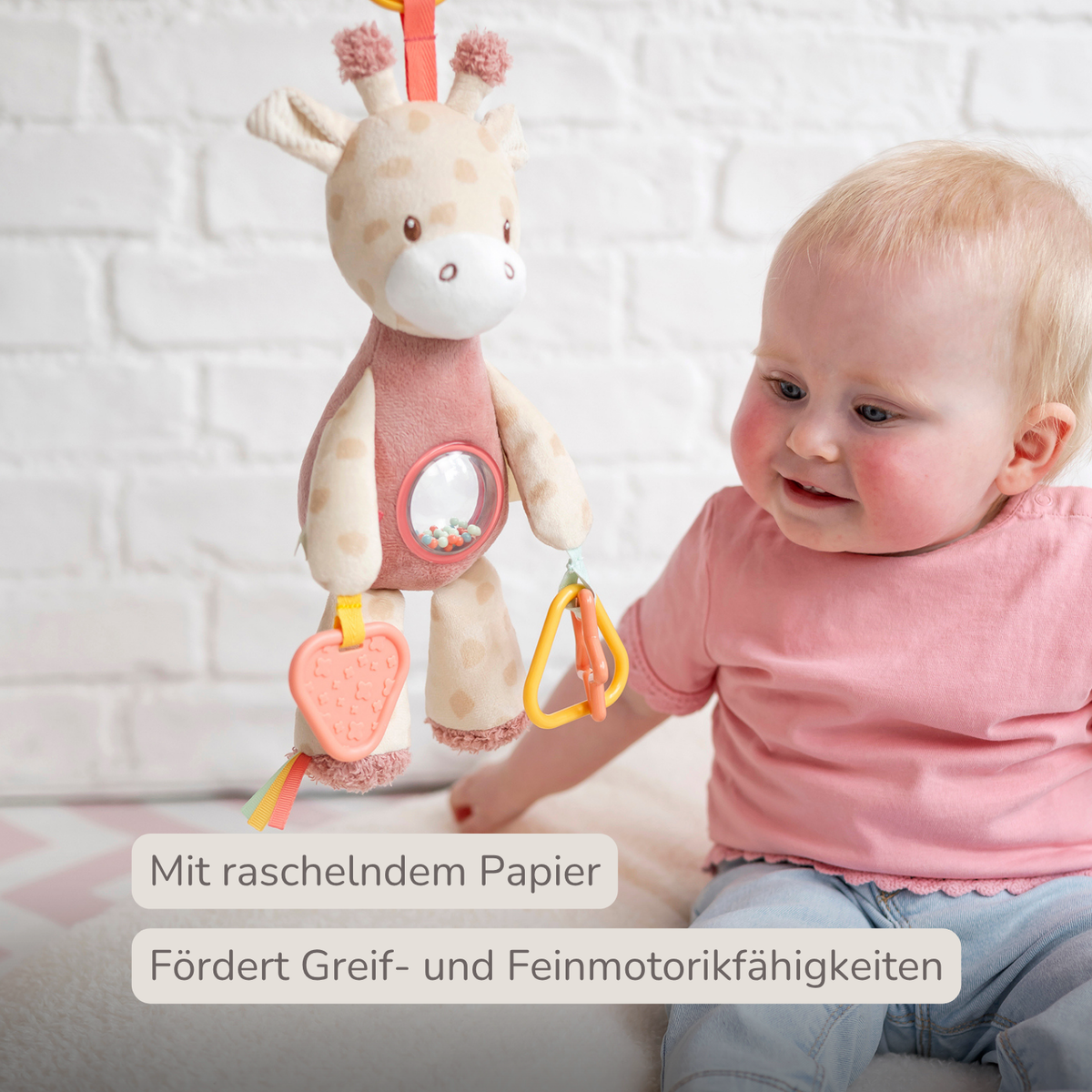 Activity Plush Toy Giraffe Gina - 25 cm - Soft Baby Plush Toy - Multicolored [DE]