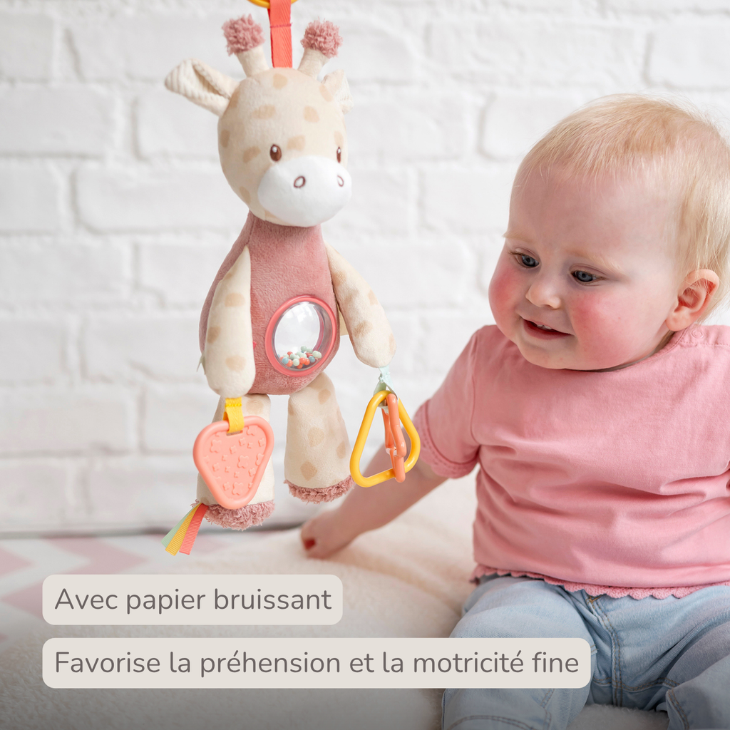 Activity Plush Toy Giraffe Gina - 25 cm - Soft Baby Plush Toy - Multicolored [FR]