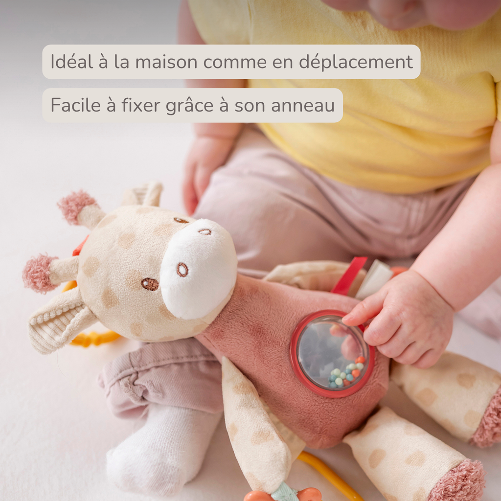 Activity Plush Toy Giraffe Gina - 25 cm - Soft Baby Plush Toy - Multicolored [FR]