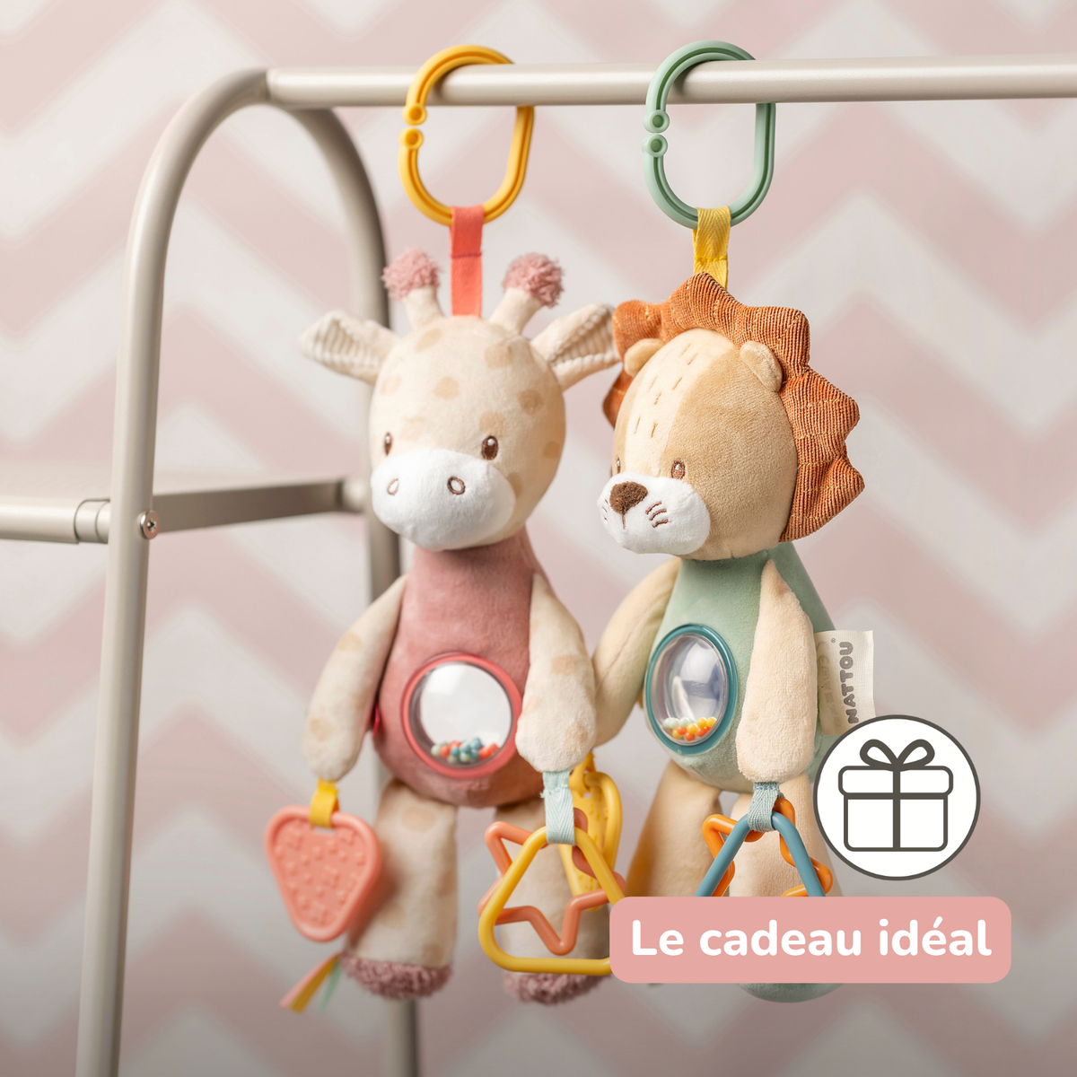 Activity Plush Toy Giraffe Gina - 25 cm - Soft Baby Plush Toy - Multicolored [FR]