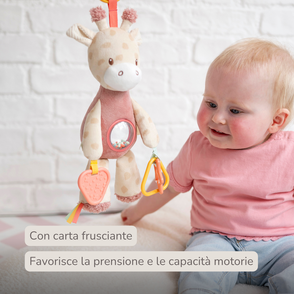 Activity Plush Toy Giraffe Gina - 25 cm - Soft Baby Plush Toy - Multicolored [IT]