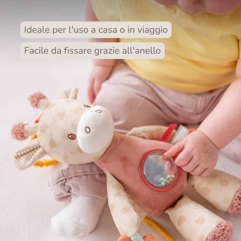 Activity Plush Toy Giraffe Gina - 25 cm - Soft Baby Plush Toy - Multicolored [IT]