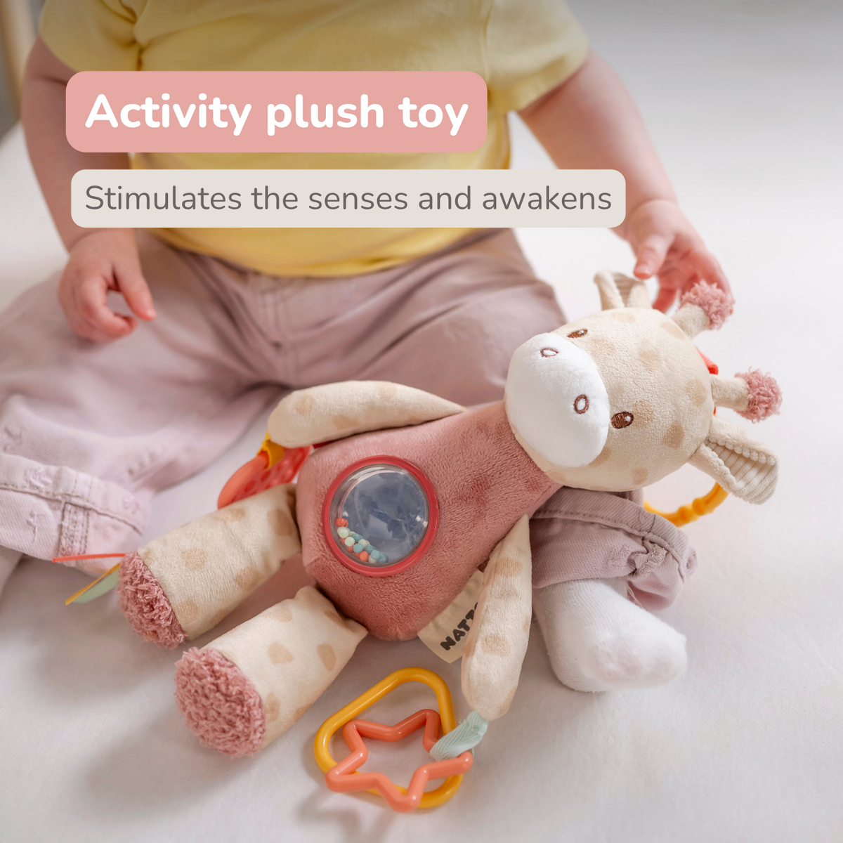 Activity Plush Toy Giraffe Gina - 25 cm - Soft Baby Plush Toy - Multicolored [EN]
