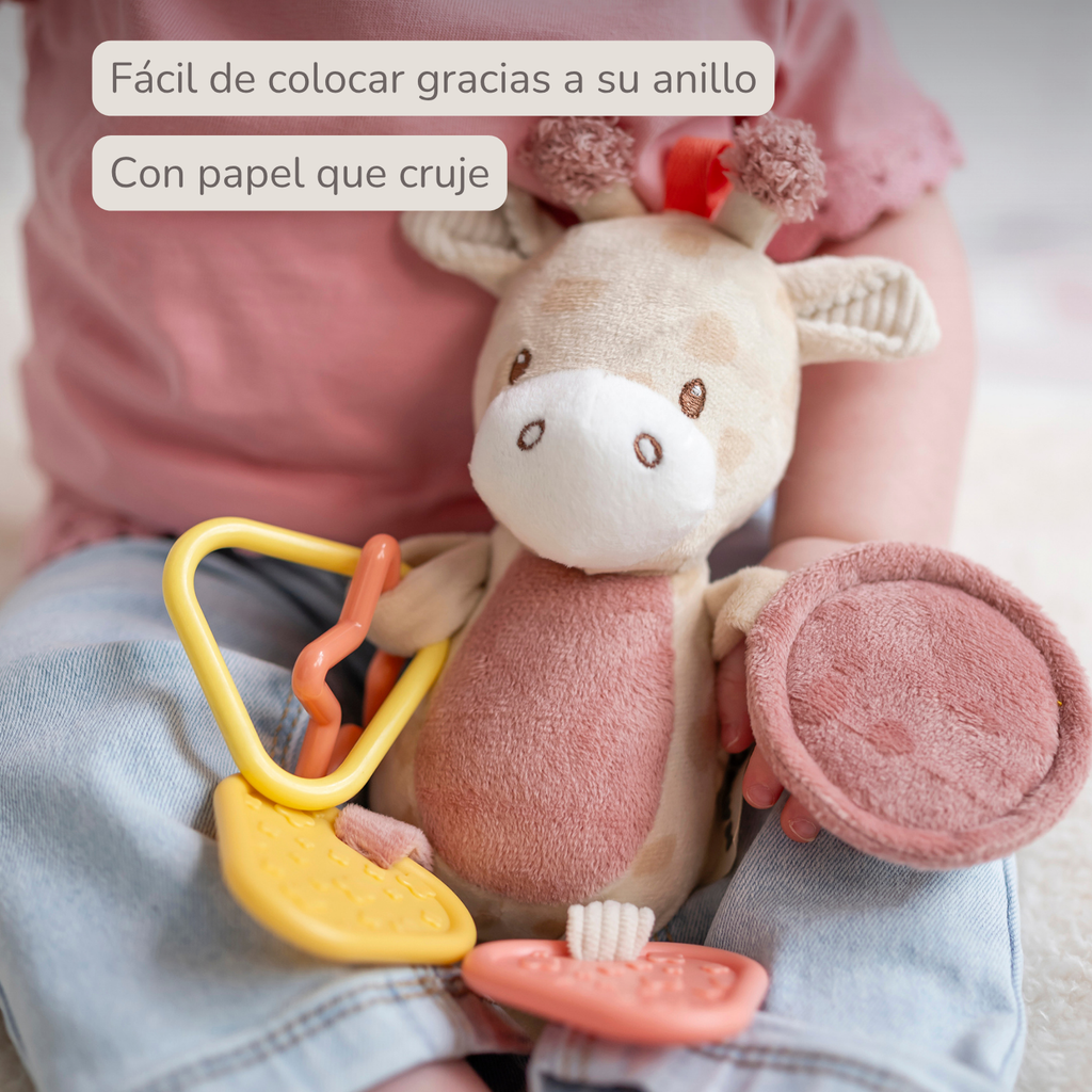 Activity Plush Toy Giraffe Gina - 20 cm - Soft Baby Plush Toy - Multicolored [ES]