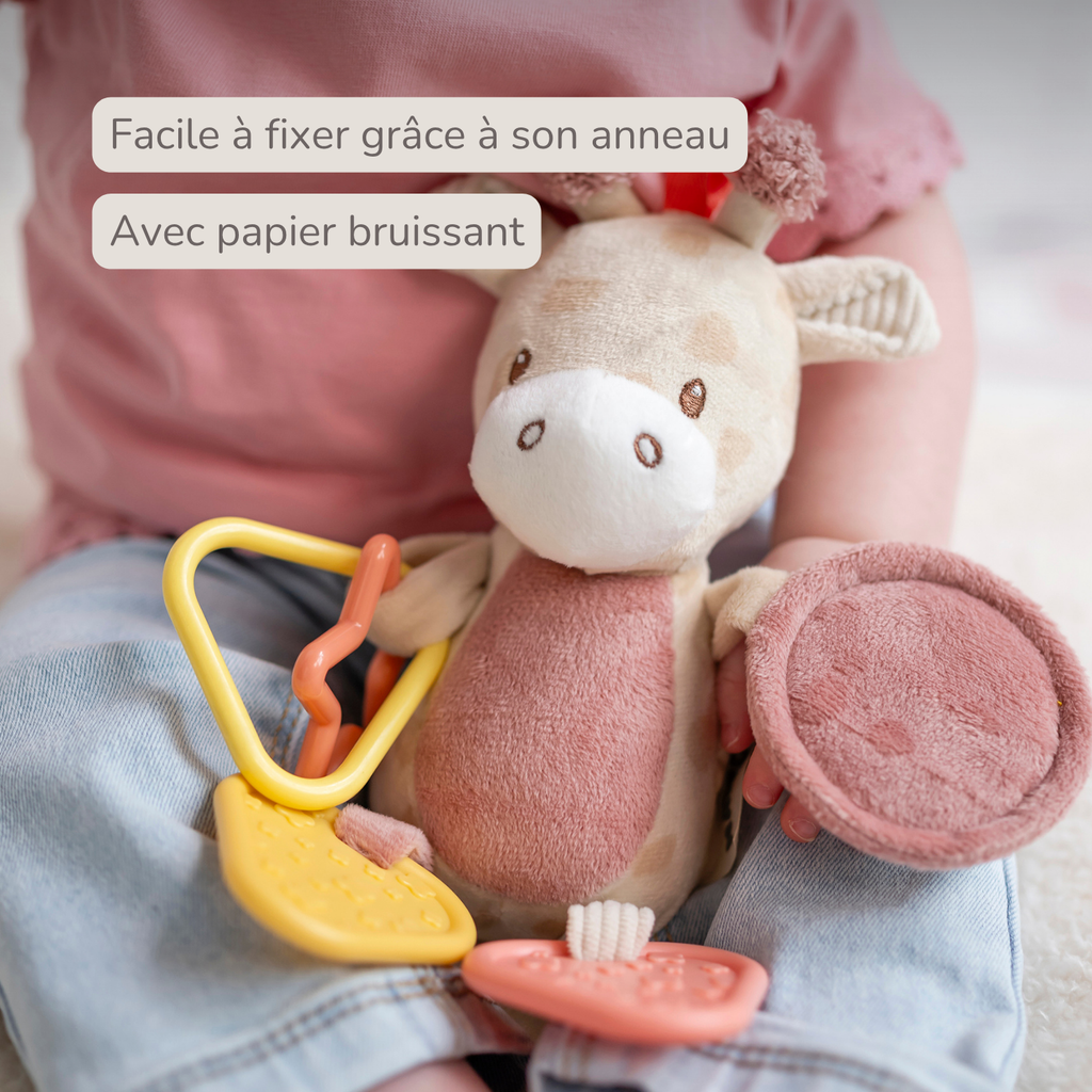 Activity Plush Toy Giraffe Gina - 20 cm - Soft Baby Plush Toy - Multicolored [FR]