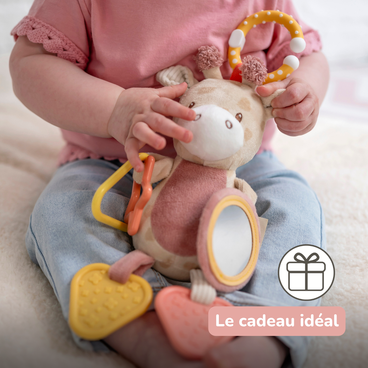 Activity Plush Toy Giraffe Gina - 20 cm - Soft Baby Plush Toy - Multicolored [FR]
