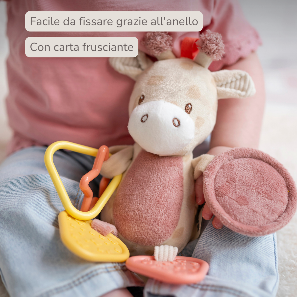 Activity Plush Toy Giraffe Gina - 20 cm - Soft Baby Plush Toy - Multicolored [IT]