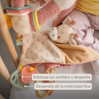 Baby Activity Comforter Gina - Doudou Giraffe - 28 x 28 cm - Multicolored [ES]