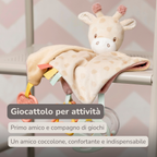 Baby Activity Comforter Gina - Doudou Giraffe - 28 x 28 cm - Multicolored [IT]