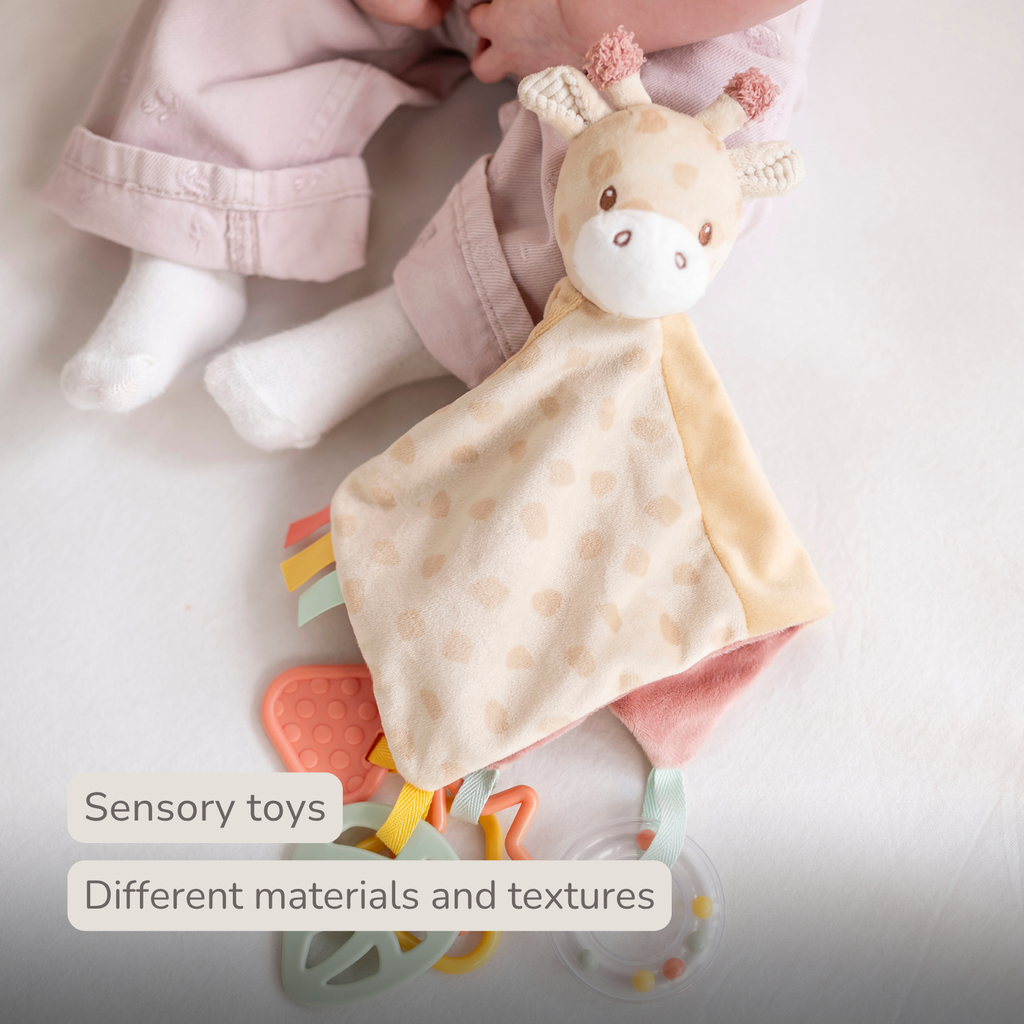 Baby Activity Comforter Gina - Doudou Giraffe - 28 x 28 cm - Multicolored [EN]