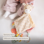 Baby Activity Comforter Gina - Doudou Giraffe - 28 x 28 cm - Multicolored [EN]