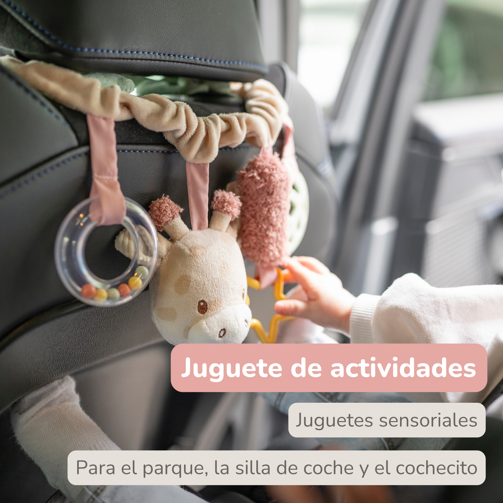Pram Toy Giraffe Gina - Baby Toy for Home or On the Go - 17 cm - Multicolored [ES]