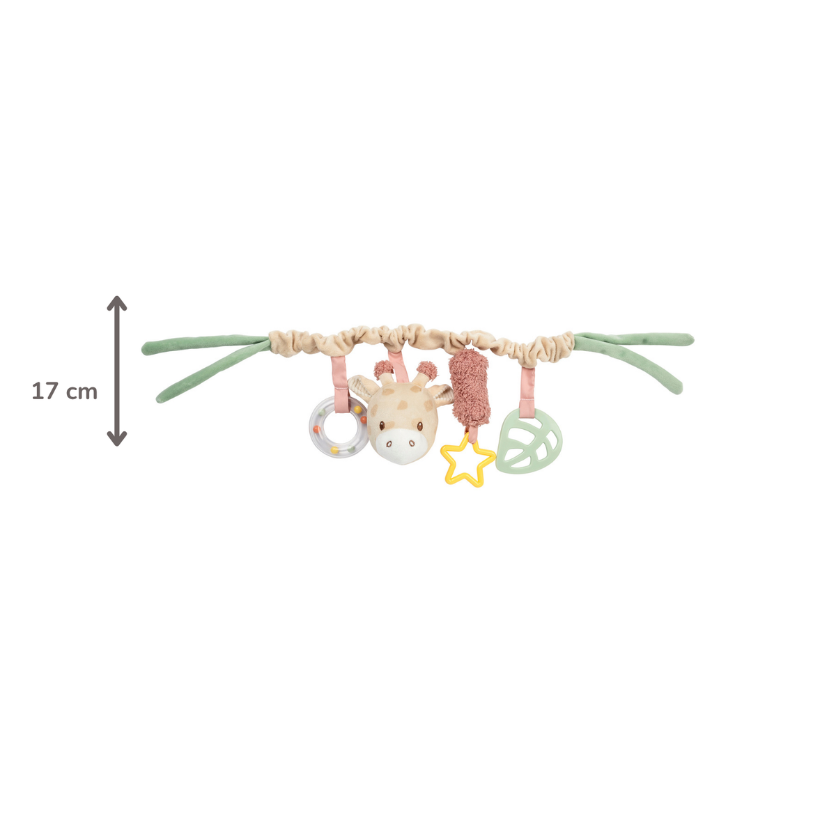 Pram Toy Giraffe Gina - Baby Toy for Home or On the Go - 17 cm - Multicolored [ES]