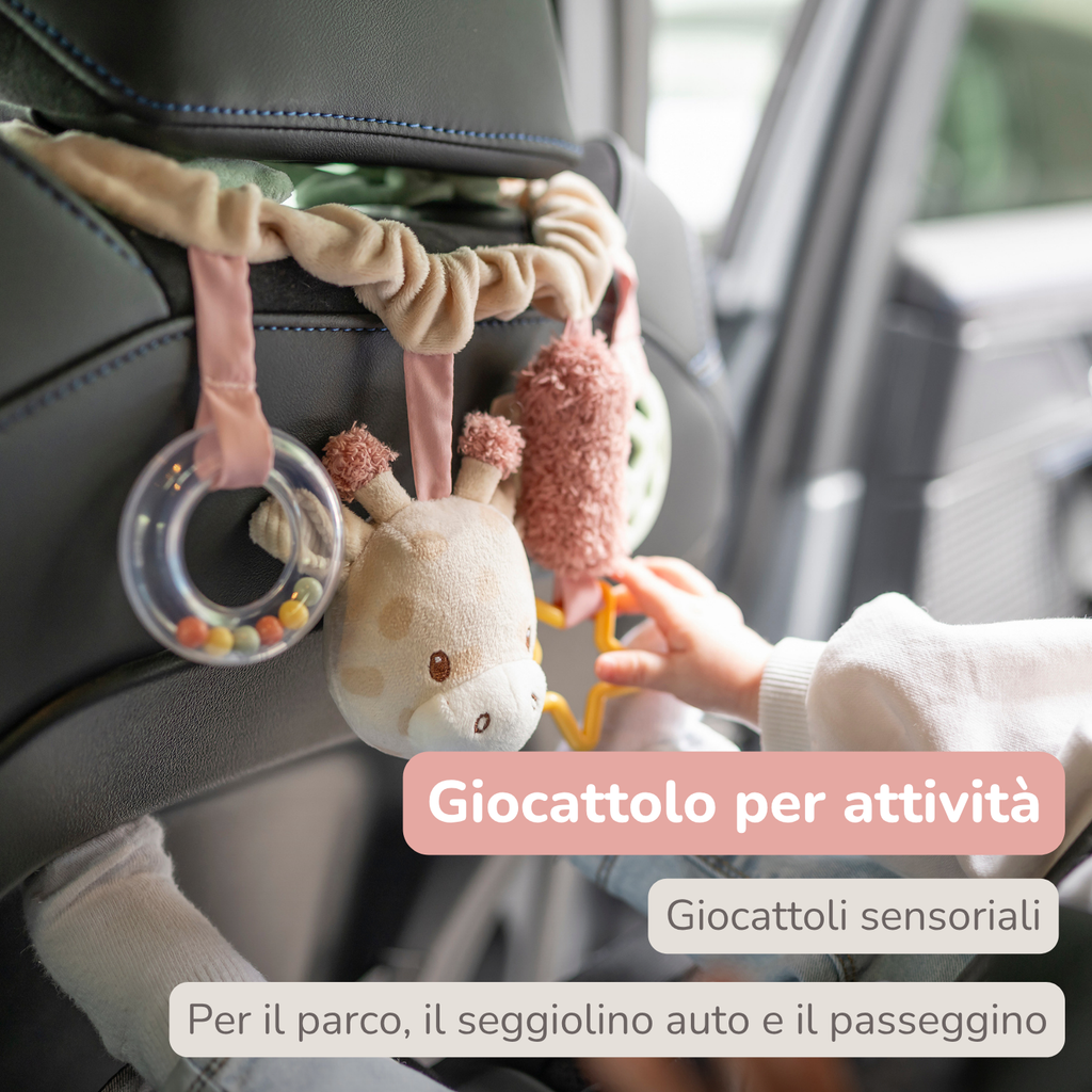 Pram Toy Giraffe Gina - Baby Toy for Home or On the Go - 17 cm - Multicolored [IT]
