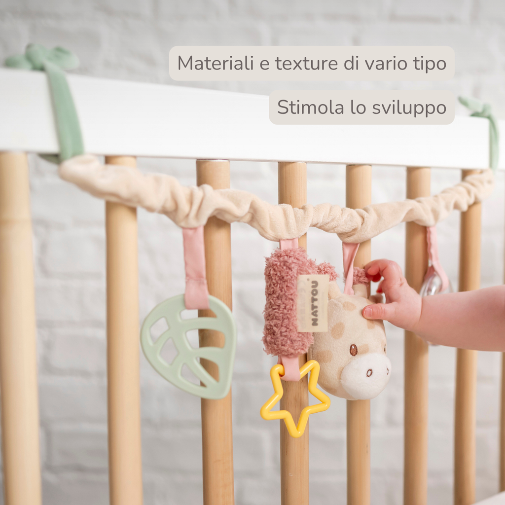 Pram Toy Giraffe Gina - Baby Toy for Home or On the Go - 17 cm - Multicolored [IT]