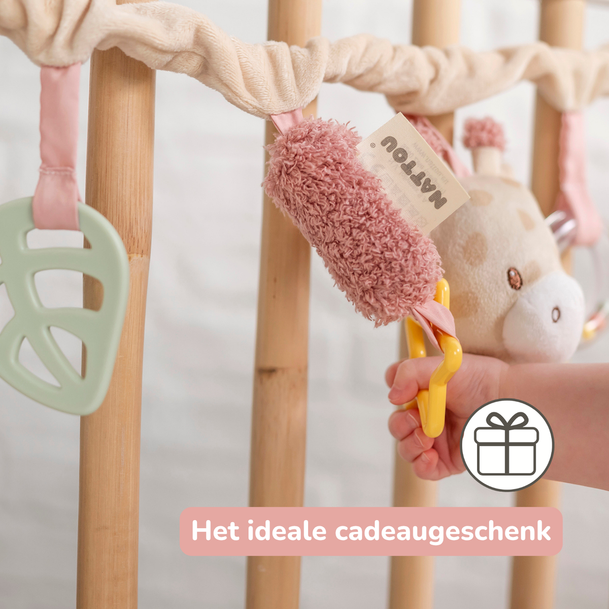 Pram Toy Giraffe Gina - Baby Toy for Home or On the Go - 17 cm - Multicolored [NL]