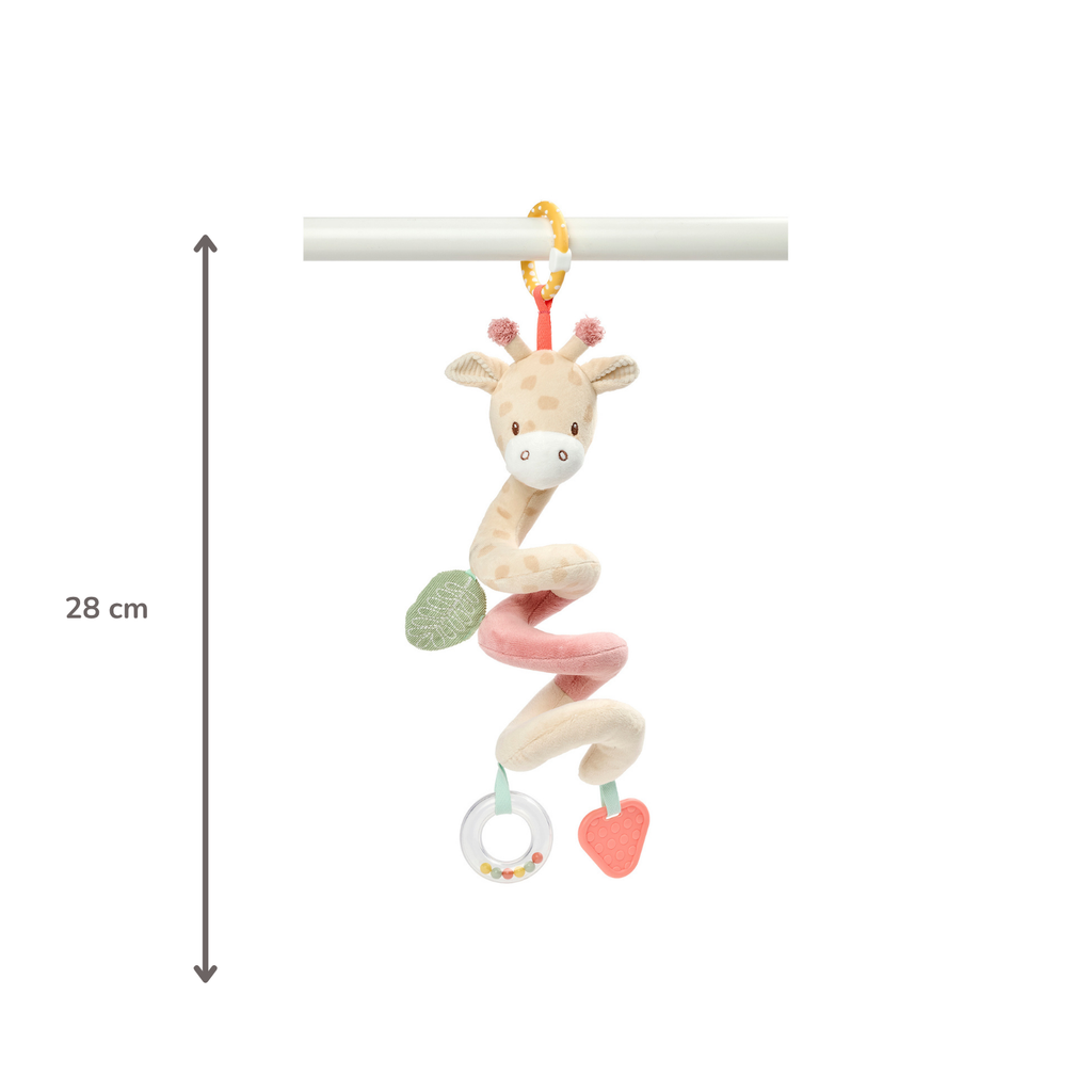 Vertical Playpen Spiral Baby Giraffe Gina - Hanging Activity Spiral for Home or On the Go - 28 cm - Multicolored [EN]