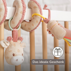 Playpen Spiral Baby Giraffe Gina - Activity Spiral for Home or On the Go - 25 cm - Multicolored [DE]