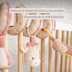Playpen Spiral Baby Giraffe Gina - Activity Spiral for Home or On the Go - 25 cm - Multicolored [ES]