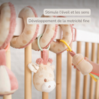 Playpen Spiral Baby Giraffe Gina - Activity Spiral for Home or On the Go - 25 cm - Multicolored [FR]