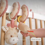 Playpen Spiral Baby Giraffe Gina - Activity Spiral for Home or On the Go - 25 cm - Multicolored [FR]