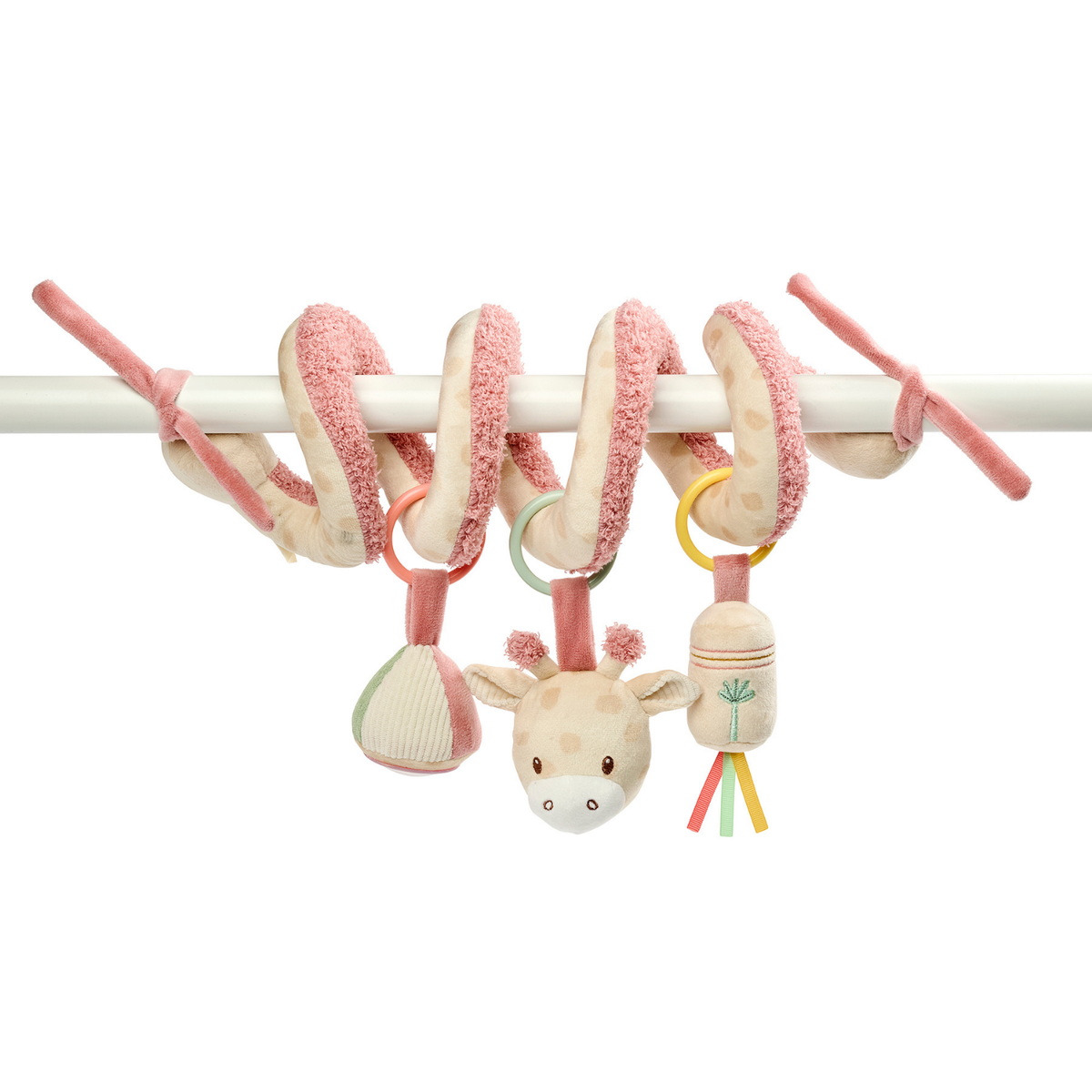 Playpen Spiral Baby Giraffe Gina - Activity Spiral for Home or On the Go - 25 cm - Multicolored [IT]