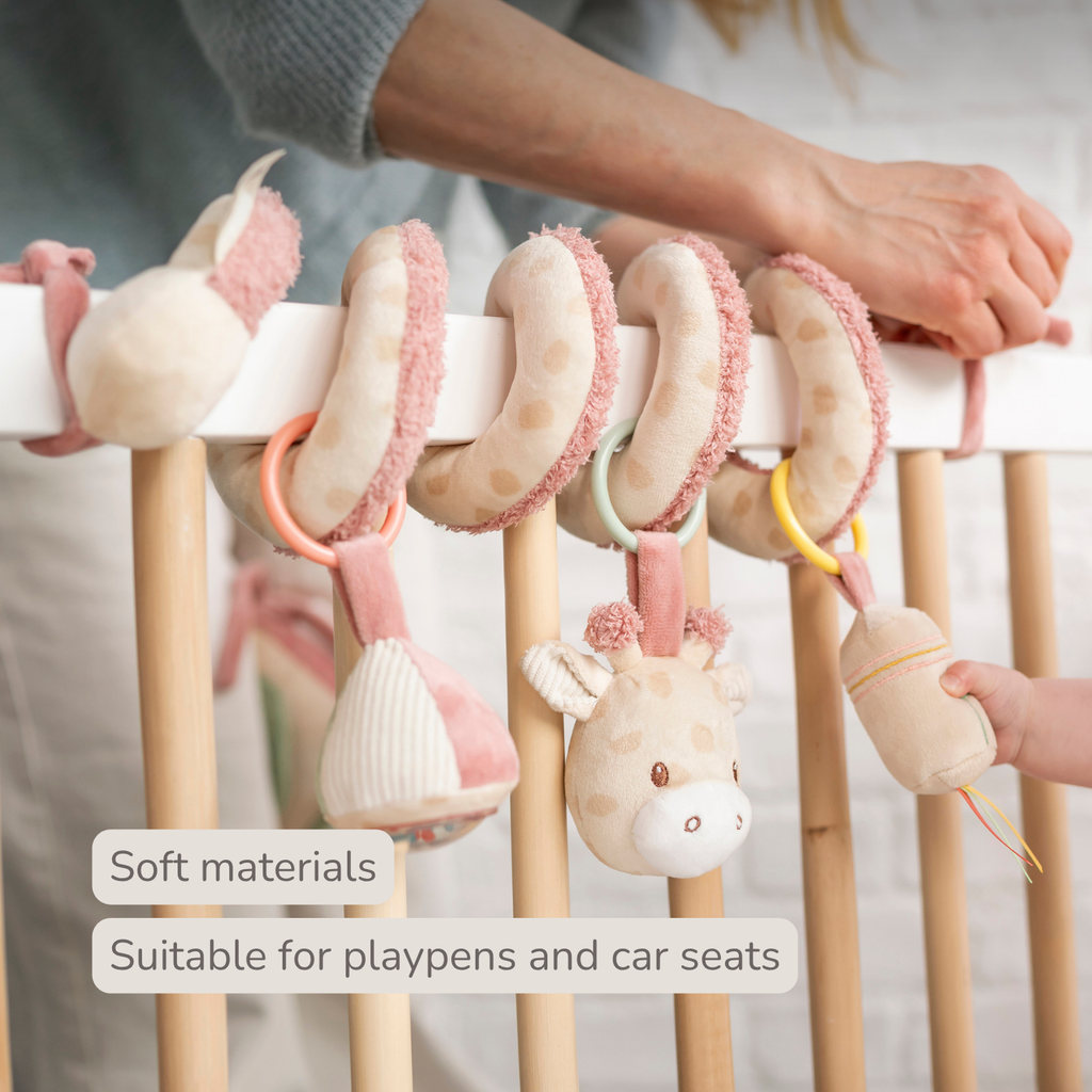 Playpen Spiral Baby Giraffe Gina - Activity Spiral for Home or On the Go - 25 cm - Multicolored [EN]