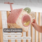 Soft Activity Cube Giraffe Gina - Baby Toy - 11 cm - Multicolored [FR]