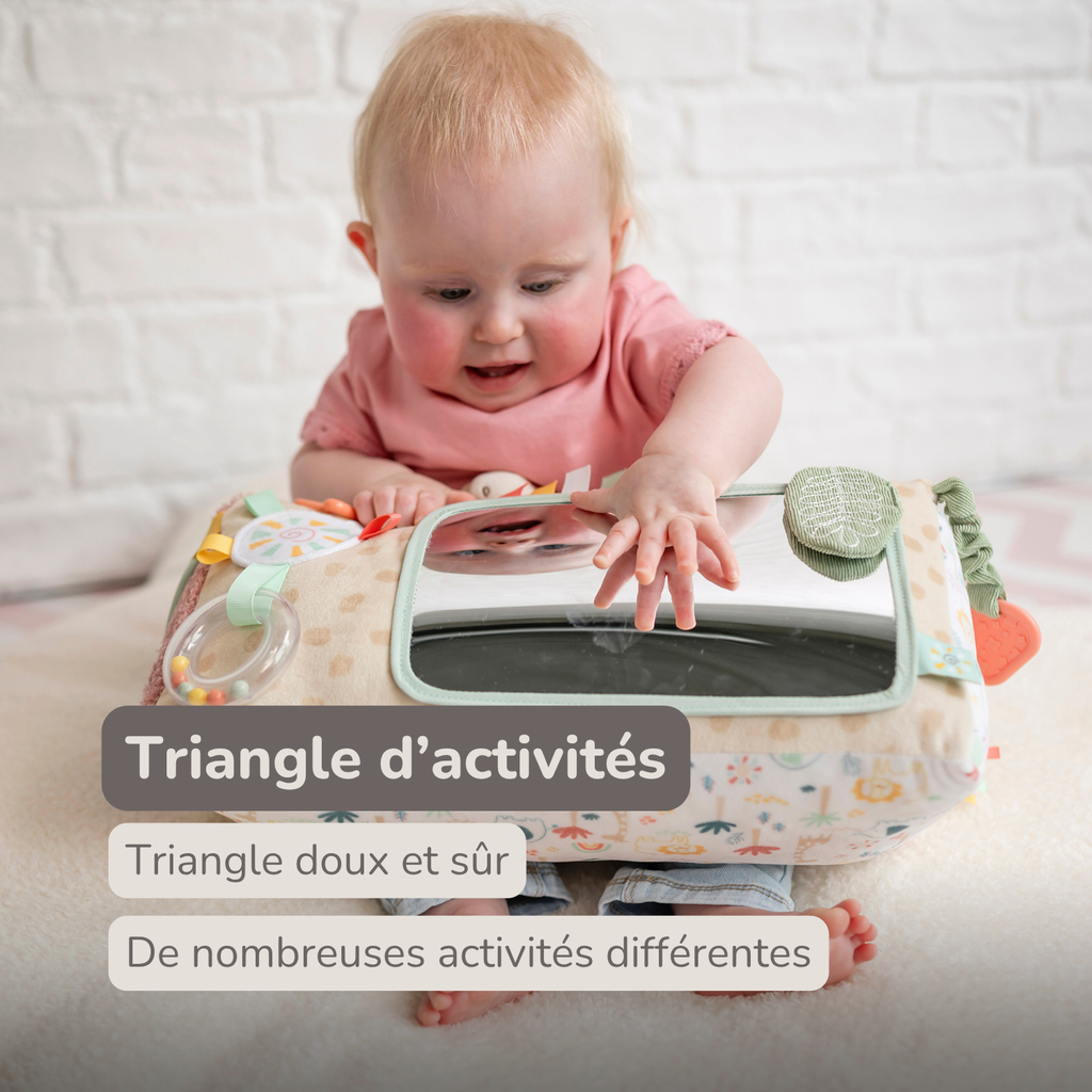 Soft Activity Triangle Giraffe Gina - Baby Toy 33 x 18 cm - Multicolored [FR]