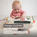 Soft Activity Triangle Giraffe Gina - Baby Toy 33 x 18 cm - Multicolored [FR]