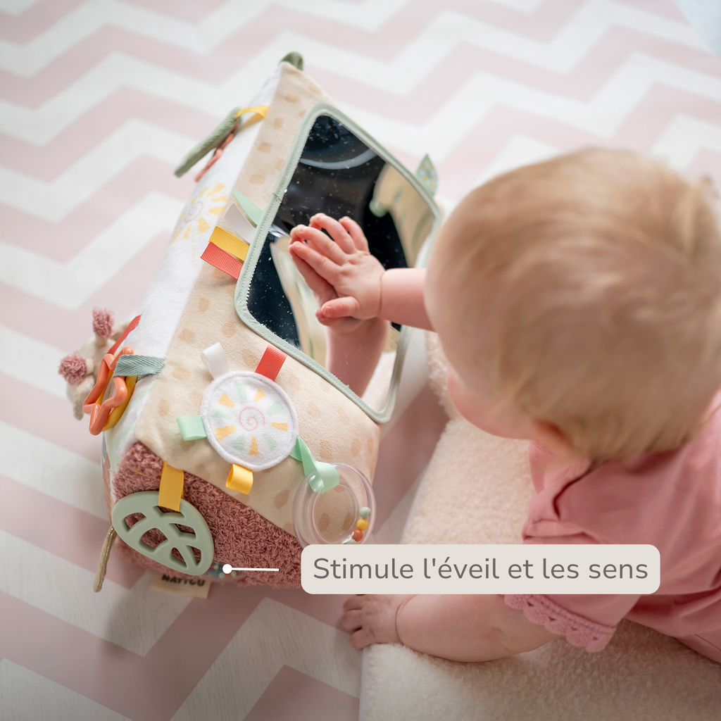 Soft Activity Triangle Giraffe Gina - Baby Toy 33 x 18 cm - Multicolored [FR]