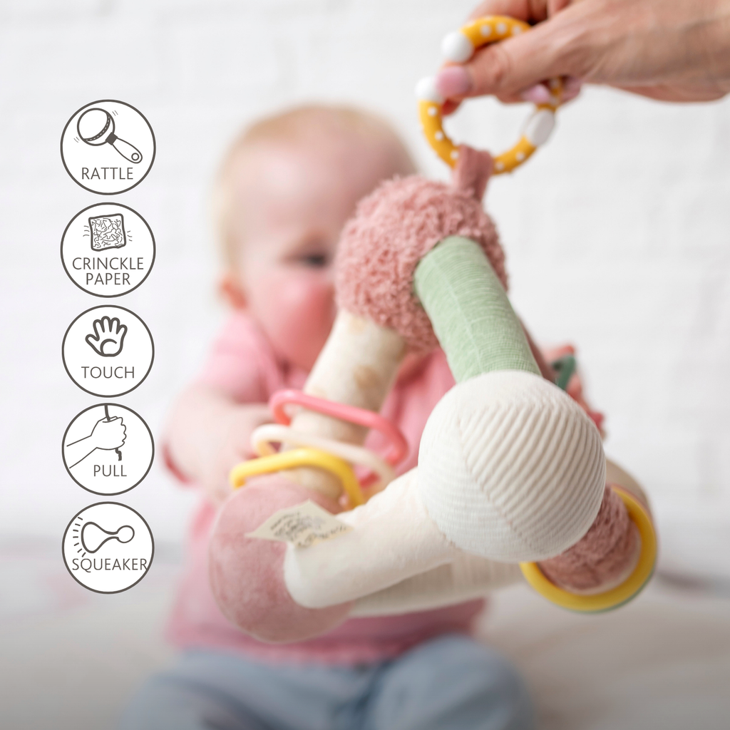 Soft Activity Pyramid Giraffe Gina - Baby Toy - 18 cm - Multicolored [ES]