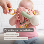 Soft Activity Pyramid Giraffe Gina - Baby Toy - 18 cm - Multicolored [NL]