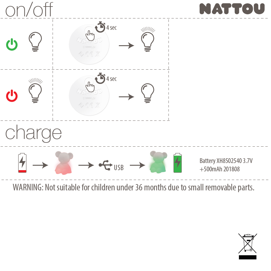 Meerkleurig LED Nachtlamp Silicone