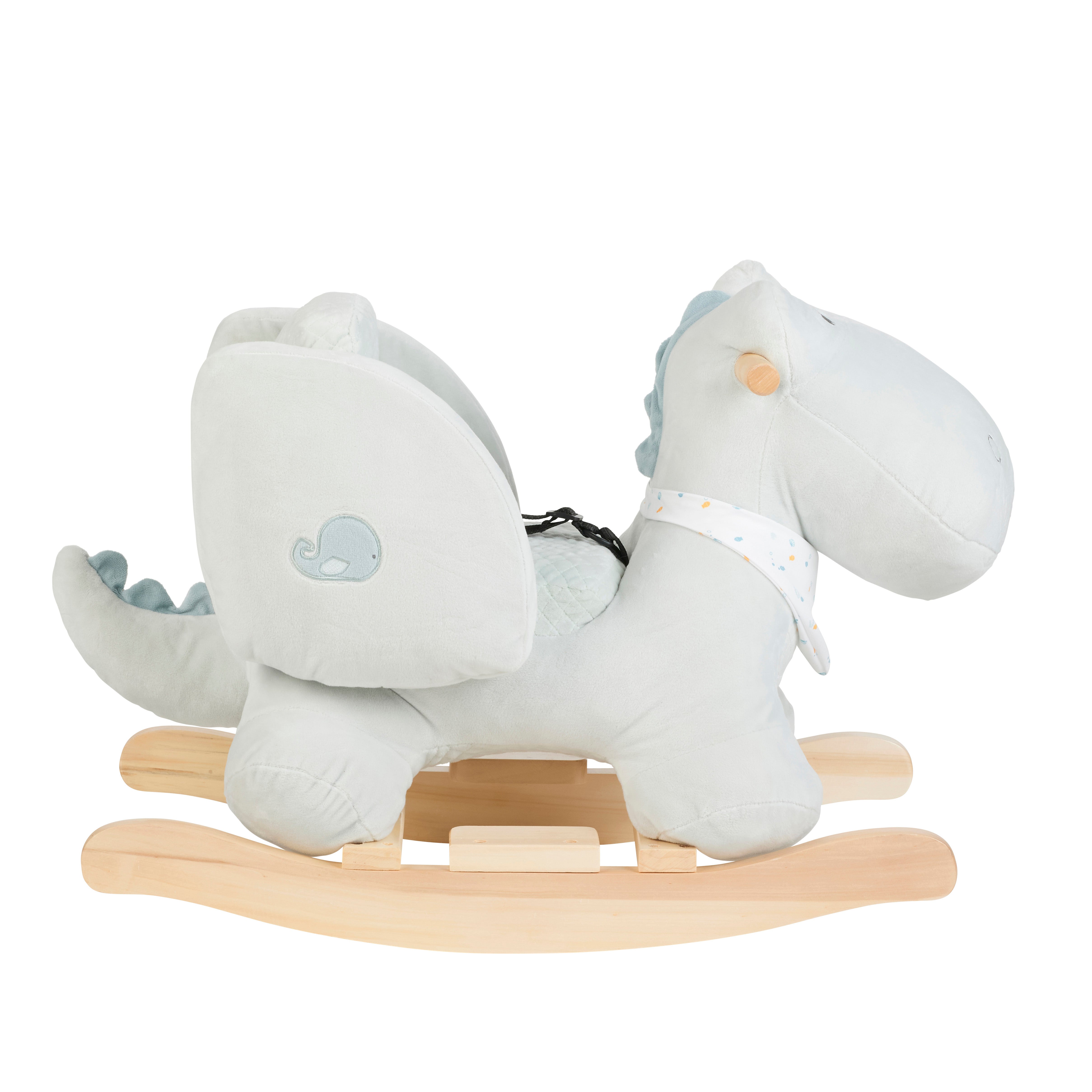 Rocking Toy Crocodile Romeo 60x30x45 cm Light Green - Nattou